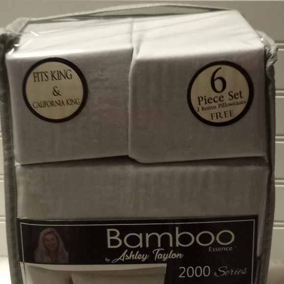 Bamboo Essence King Size Light Gray- 6 Piece Sheet Set - Picture 4 of 10